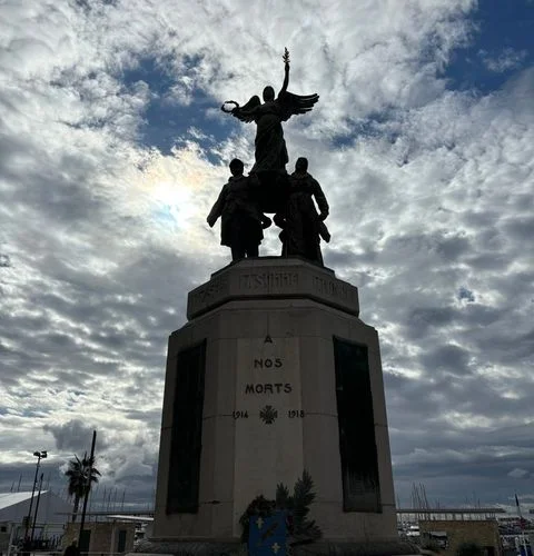 WWII memorial in Brest harbor