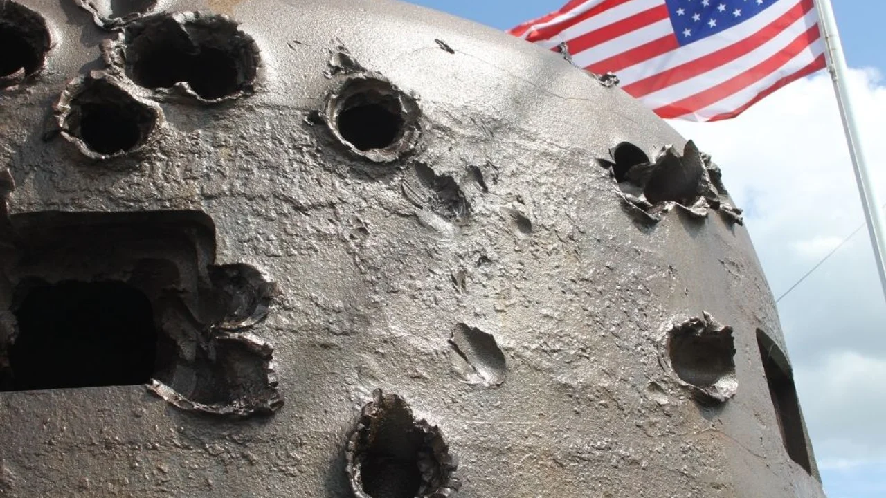 Bomb craters in Normandy